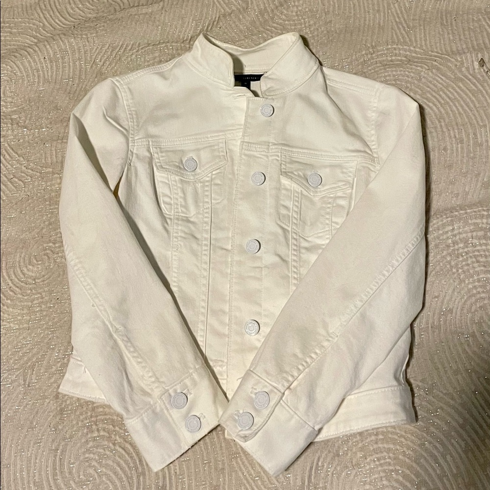 White House Black Market White deminnjacket sz 0